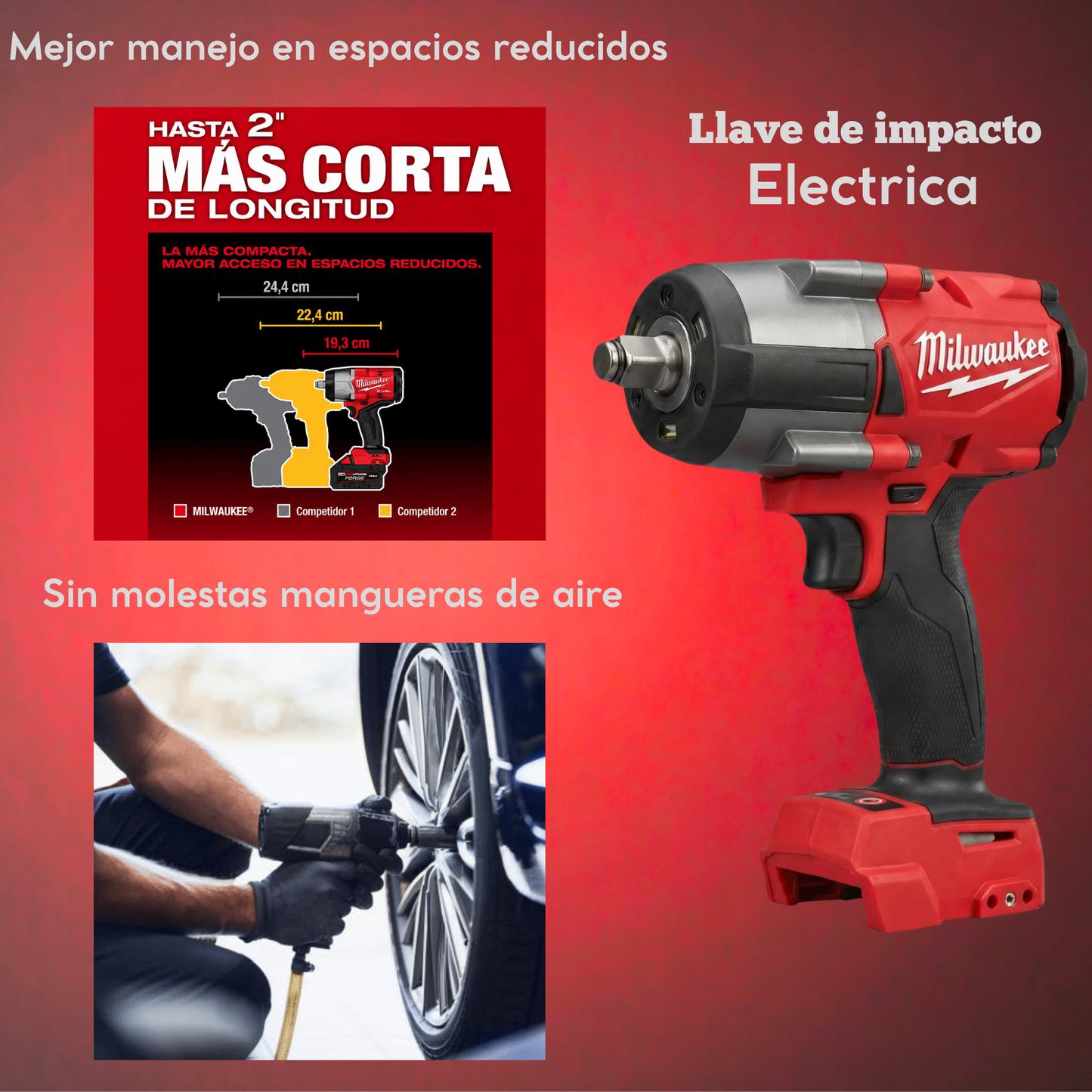Pistola de impacto Milwaukee de 1/2¨